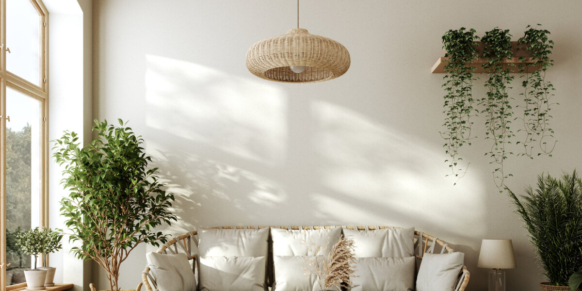 Boho chic z lampami z rafia – zrównoważony design dla stylowego wnętrza