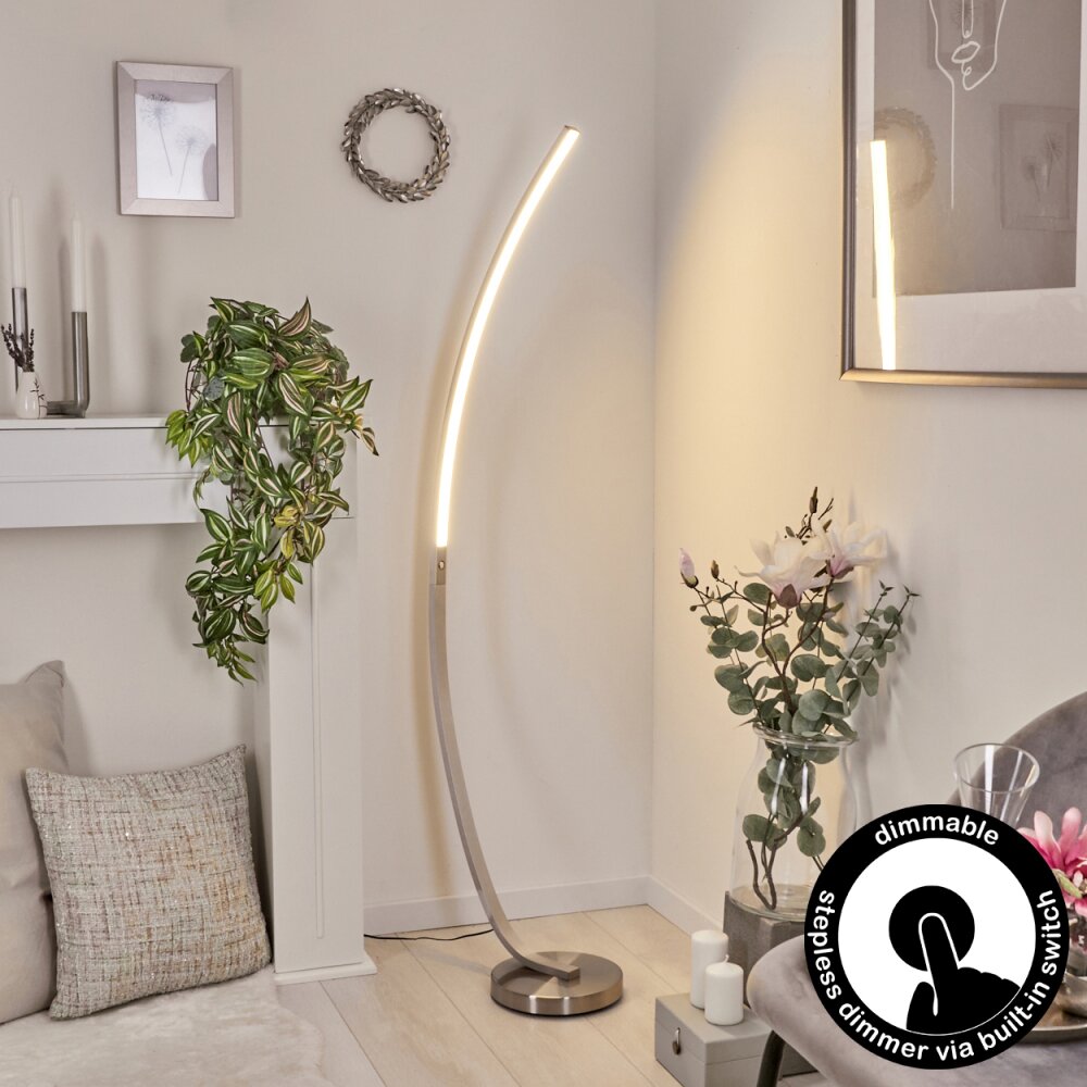 Kimbolton Lampa Stojąca LED Nikiel matowy, 1-punktowy main product photo