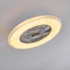 Piacenza wentylator sufitowy LED Chrom, Biały, 1-punktowy, Zdalne sterowanie