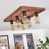 Amnicon Lampa Sufitowa Jasne drewno, Czarny, 6-punktowe