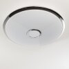 Lampa Sufitowa Alar LED Chrom, Biały, 1-punktowy, Zdalne sterowanie