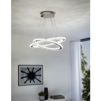 Eglo VARRAZO Lampa wisząca LED Chrom, Kryształowa, 1-punktowy