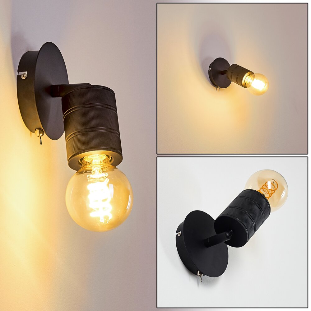 Ajaccio Lampa ścienna Czarny, 1-punktowy main product photo