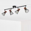 Errested Lampa Sufitowa Ciemne drewno, Czarny, 4-punktowe