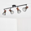 Errested Lampa Sufitowa Ciemne drewno, Czarny, 4-punktowe