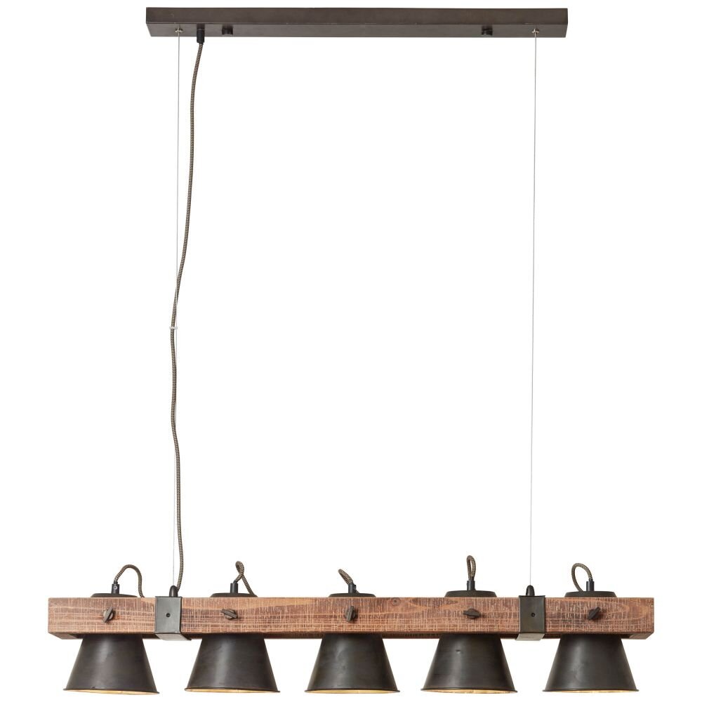 Lampa Wisząca Brilliant Plow Ciemne drewno, Czarny, 5-punktowe main product photo