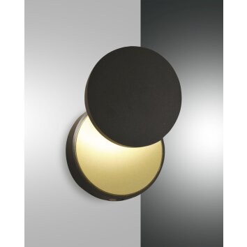 Fabas Luce Ara Lampa ścienna LED Złoty, Czarny, 1-punktowy