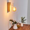 Barbengo Lampa ścienna jasne drewno, biały, 1-punktowy