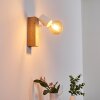 Barbengo Lampa ścienna jasne drewno, biały, 1-punktowy