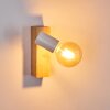 Barbengo Lampa ścienna jasne drewno, biały, 1-punktowy