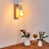 Barbengo Lampa ścienna jasne drewno, biały, 1-punktowy
