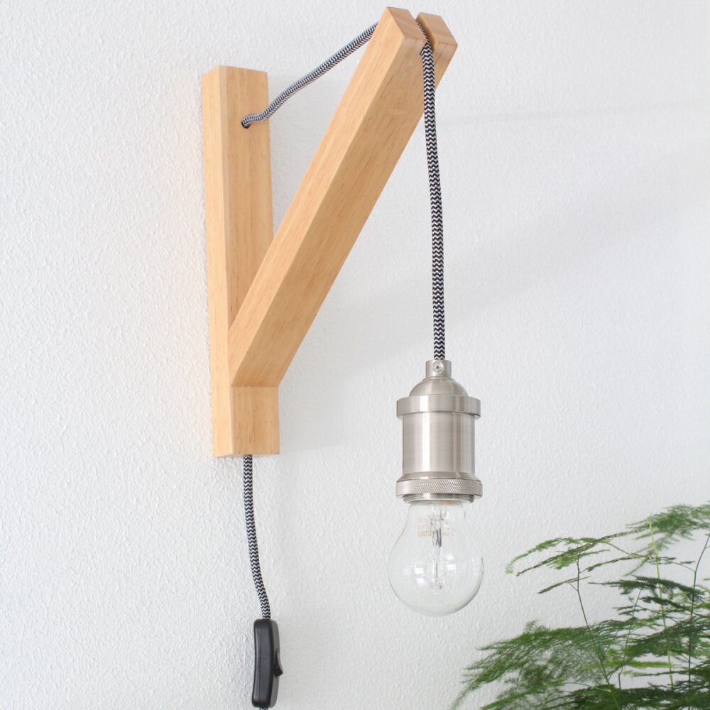 Steinhauer Mexlite Lampa ścienna Brązowy, Jasne drewno, Nikiel matowy, 1-punktowy main product photo