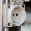 Caserta lampa stojąca, słupek ogrodowy Kolor stali nierdzewnej, 1-punktowy