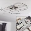 Cheka Lampa Sufitowa LED Aluminium, 3-punktowe, Zdalne sterowanie