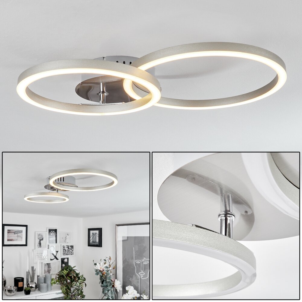 Malanje Lampa Sufitowa LED Nikiel matowy, 2-punktowe main product photo
