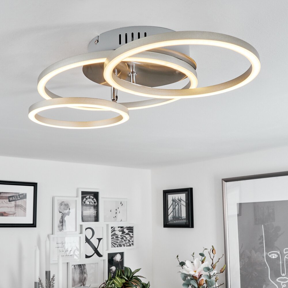 Malanje Lampa Sufitowa LED Nikiel matowy, 3-punktowe main product photo