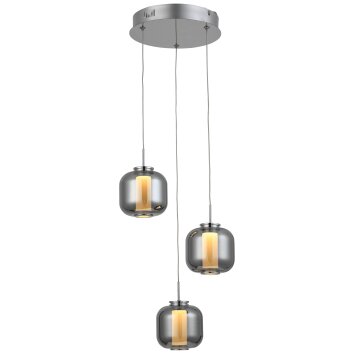 Brilliant Rafa Lampa Wisząca LED Chrom, 3-punktowe