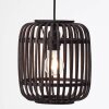 Brilliant Woodrow Lampa Wisząca Ciemne drewno, Czarny, 1-punktowy