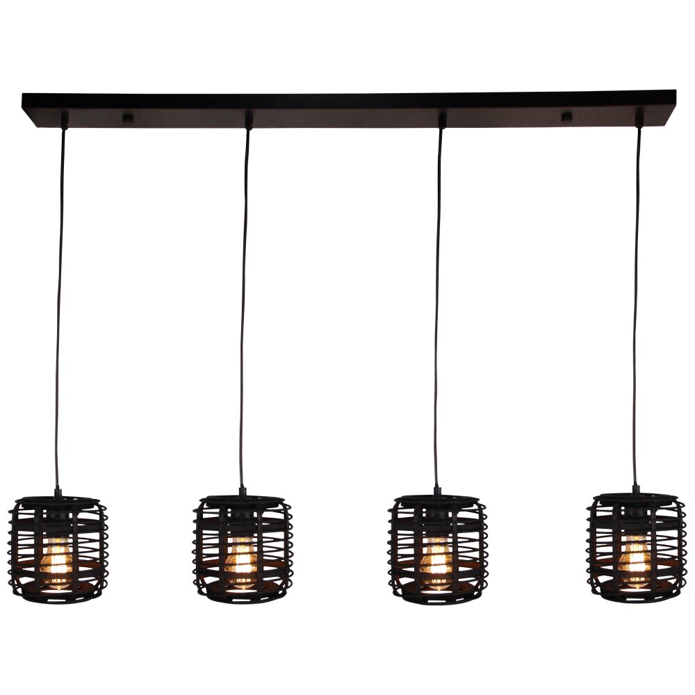 Brilliant CROSSTOWN Lampa Wisząca Ciemne drewno, Czarny, 4-punktowe main product photo