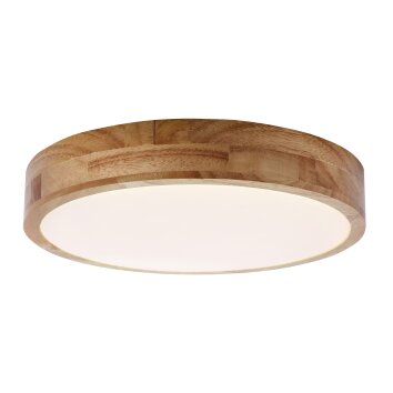 Brilliant Slimline Lampa Sufitowa LED Ciemne drewno, Biały, 1-punktowy, Zdalne sterowanie