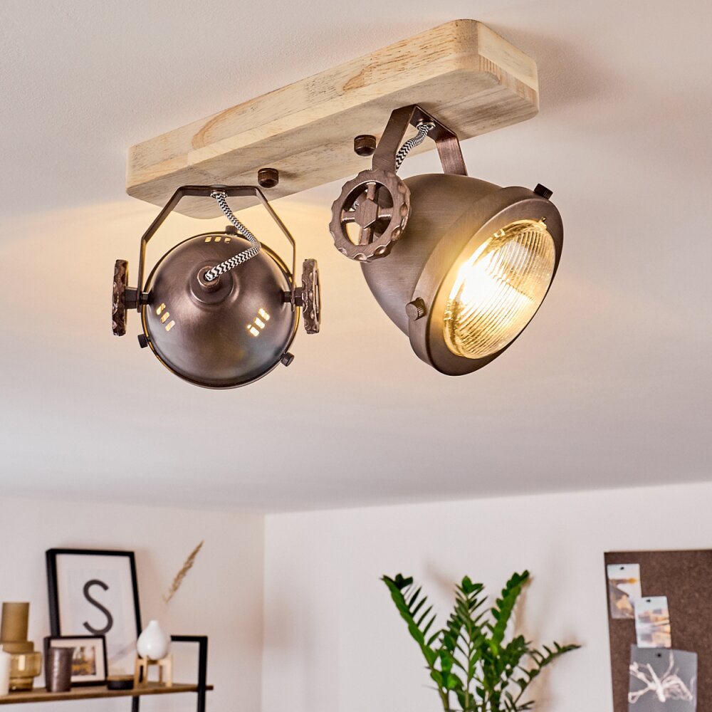 Herford Lampa Sufitowa Jasne drewno, Miedź, 2-punktowe main product photo