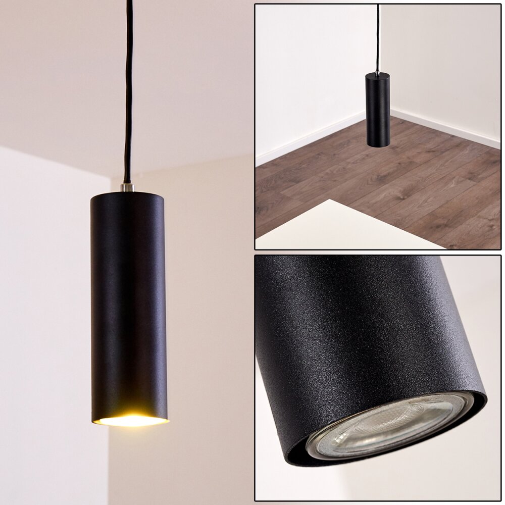 Zuoz Lampa Wisząca Czarny, 1-punktowy main product photo