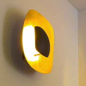 Anton Angeli Penombra Lampa ścienna LED Złoty, 1-punktowy