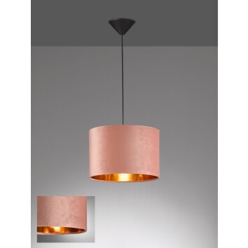 Fischer & Honsel  Aura Lampa Wisząca Czarny, 1-punktowy