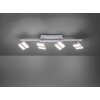Leuchten-Direkt LOLAsmart-SABI Lampa Sufitowa LED Nikiel matowy, 4-punktowe, Zdalne sterowanie, Zmieniacz kolorów