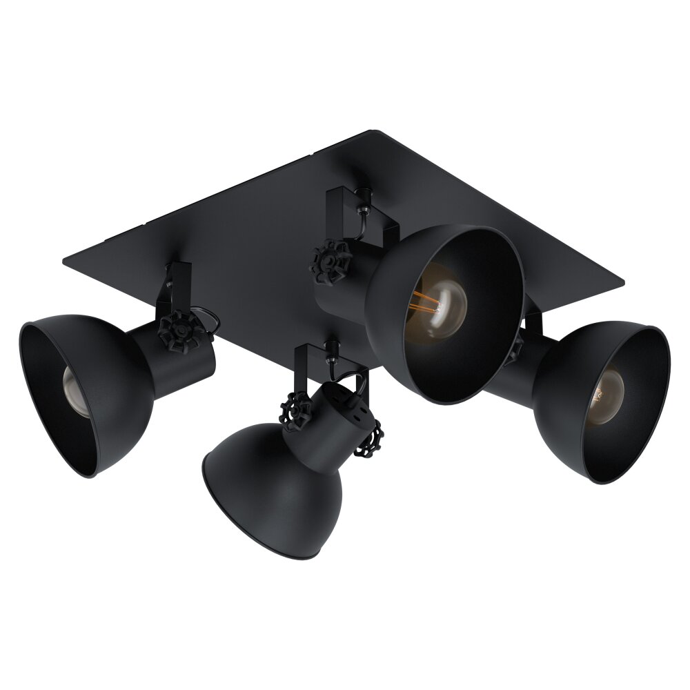 Eglo BARNSTAPLE Lampa Sufitowa Czarny, 4-punktowe main product photo