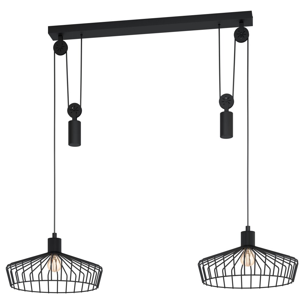 Eglo WINKWORTH Lampa Wisząca Czarny, 2-punktowe main product photo