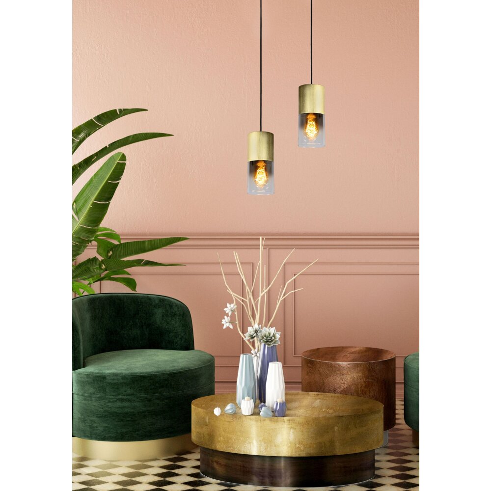 Lucide ZINO Lampa Wisząca Złoty, Mosiądz, 1-punktowy main product photo