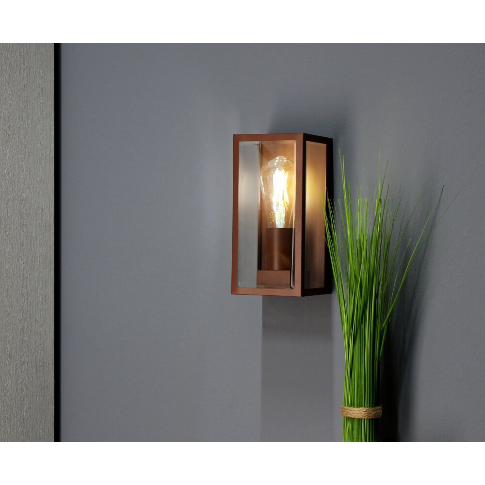 Lutec Mondrian Zewnętrzny kinkiet Brązowy, 1-punktowy main product photo