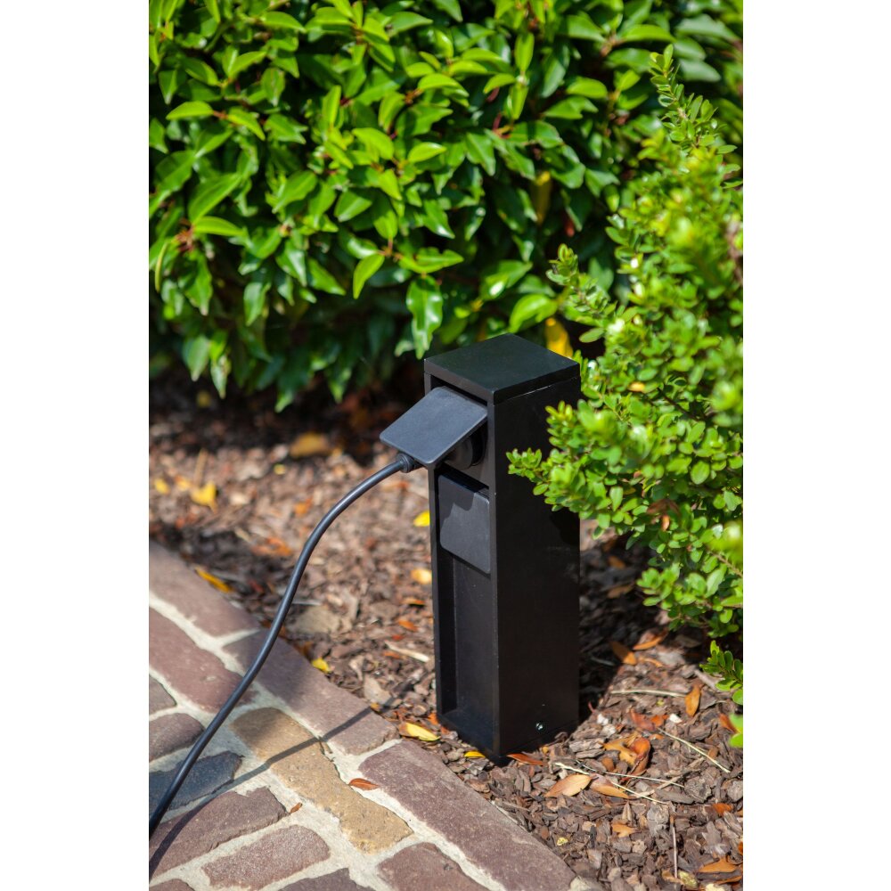 Oświetlenie Lutec Mains Zewnętrzne gniazdko elektryczne Czarny main product photo