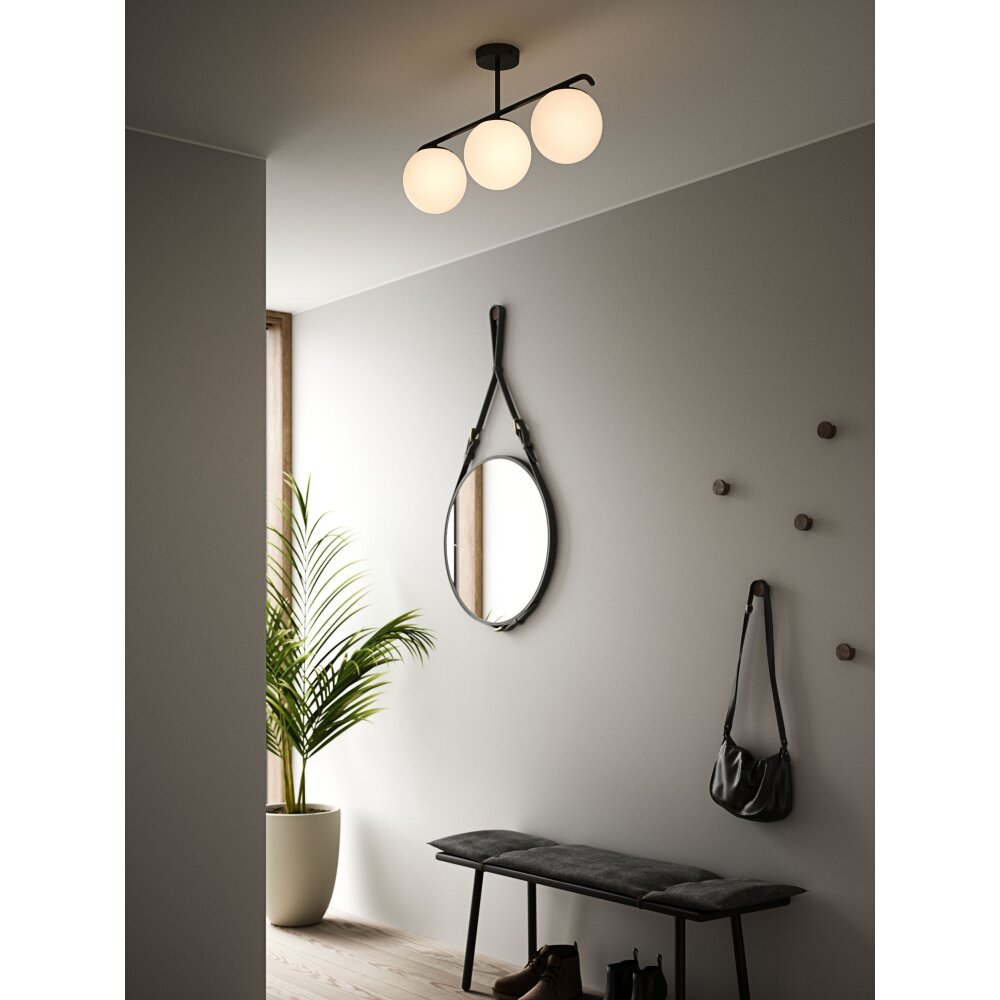 Nordlux GRANT Lampa Sufitowa Czarny, 3-punktowe main product photo