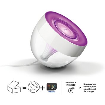 Philips Hue Ambiance White & Color Iris rozszerzenie zestawu podstawowego do lampki nocnej LED Przezroczysty, Biały, 1-punktowy, Zmieniacz kolorów