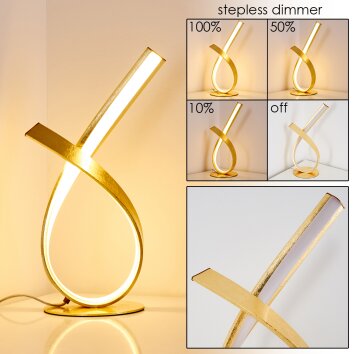 Lampa stołowa Medle LED Złoty, 1-punktowy