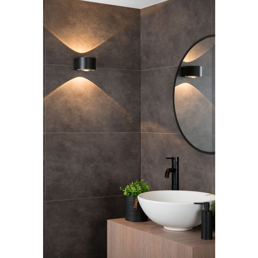 Lucide RAYEN Reflektor ścienny LED Czarny, 1-punktowy main product photo