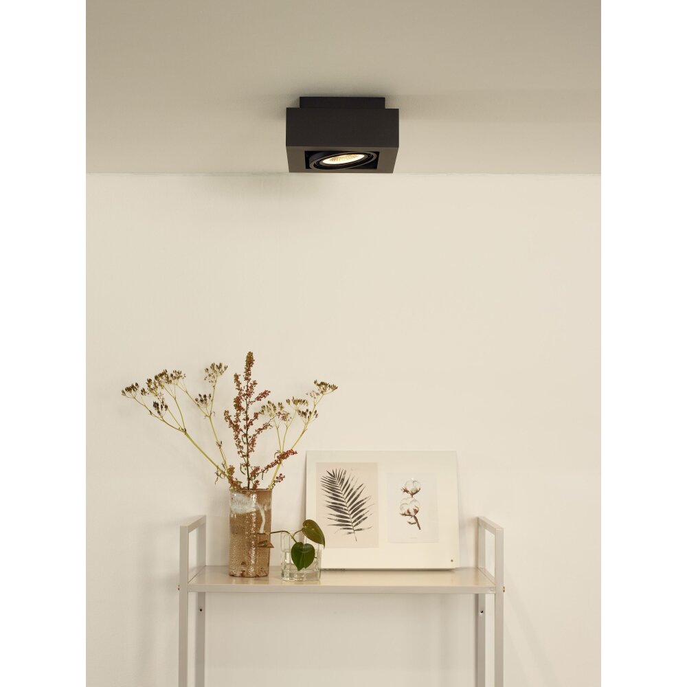Lucide ZEFIX Reflektor sufitowy LED Czarny, 1-punktowy main product photo