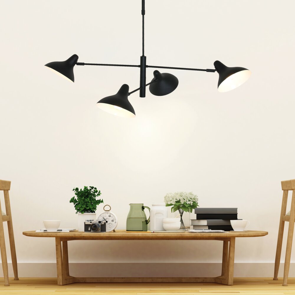 Steinhauer Kasket Lampa Wisząca Czarny, Biały, 4-punktowe main product photo