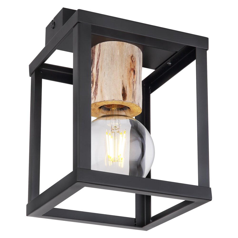 Globo HAGAR Lampa Sufitowa Czarny, 1-punktowy main product photo