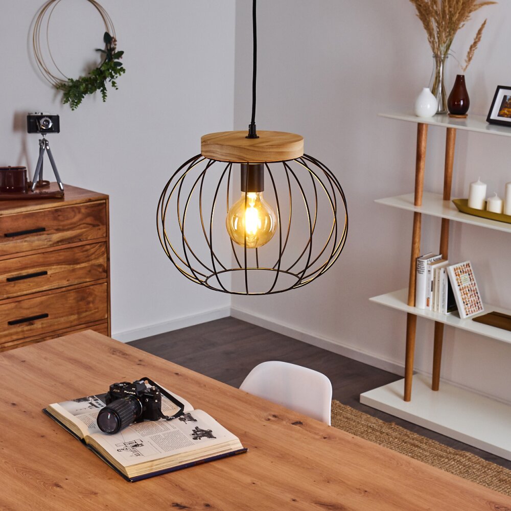 Refresco Lampa Wisząca Ciemne drewno, Czarny, 1-punktowy main product photo