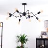 Congal Lampa Sufitowa Czarny, 8-punktowe