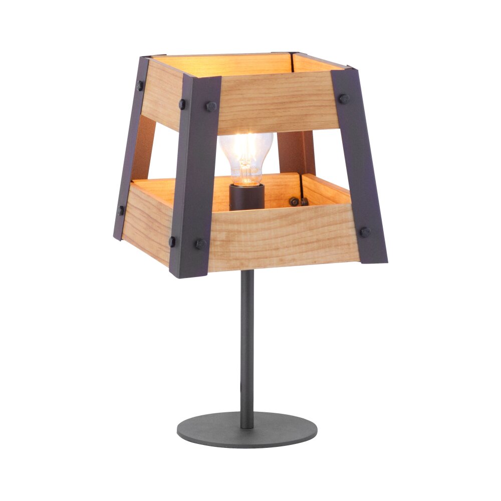 Leuchten-Direkt CRATE lampka nocna Jasne drewno, 1-punktowy main product photo