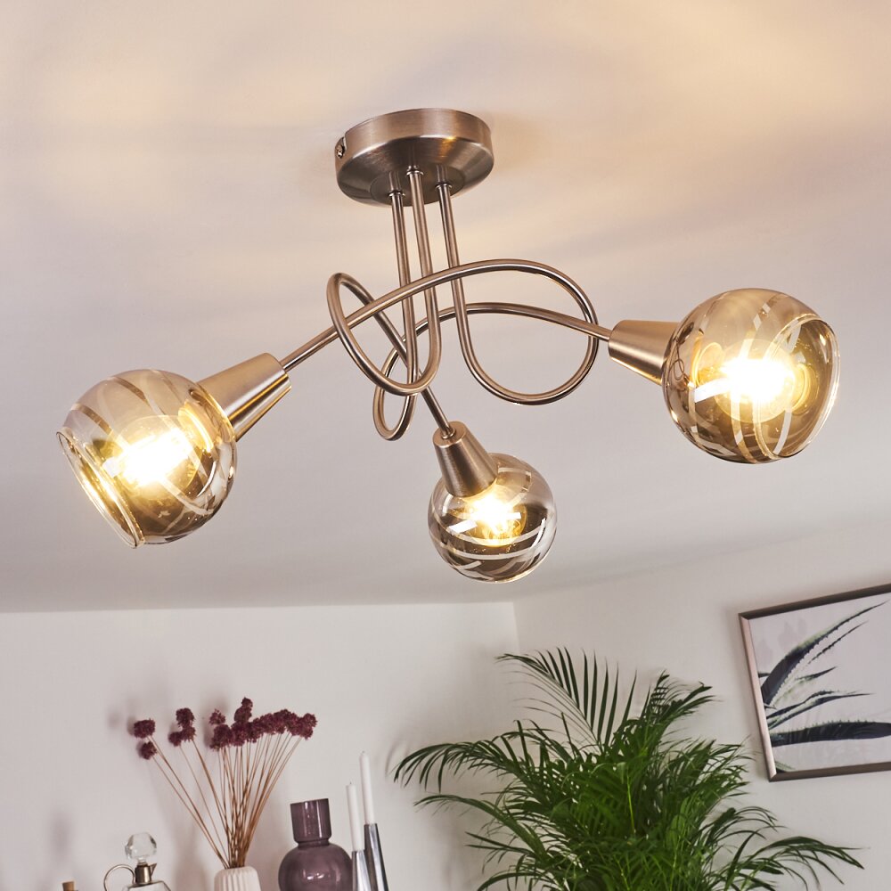 Warga Lampa Sufitowa LED Nikiel matowy, 3-punktowe main product photo