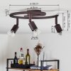 Planes Lampa Sufitowa LED Rdzawy, 3-punktowe