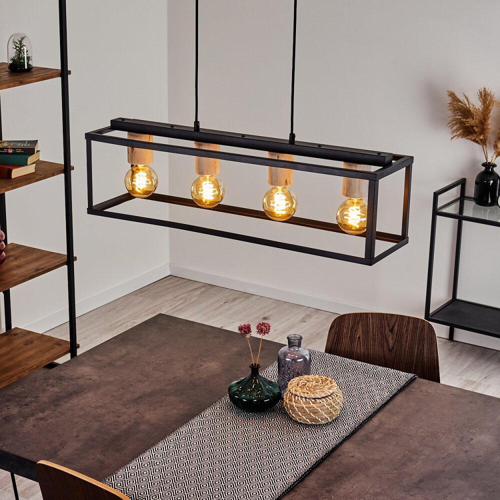 Turiza Lampa Wisząca Ciemne drewno, Czarny, 4-punktowe main product photo