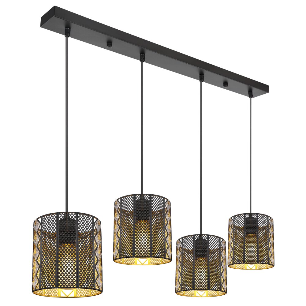 Globo ABINI Lampa Wisząca Czarny, 4-punktowe main product photo