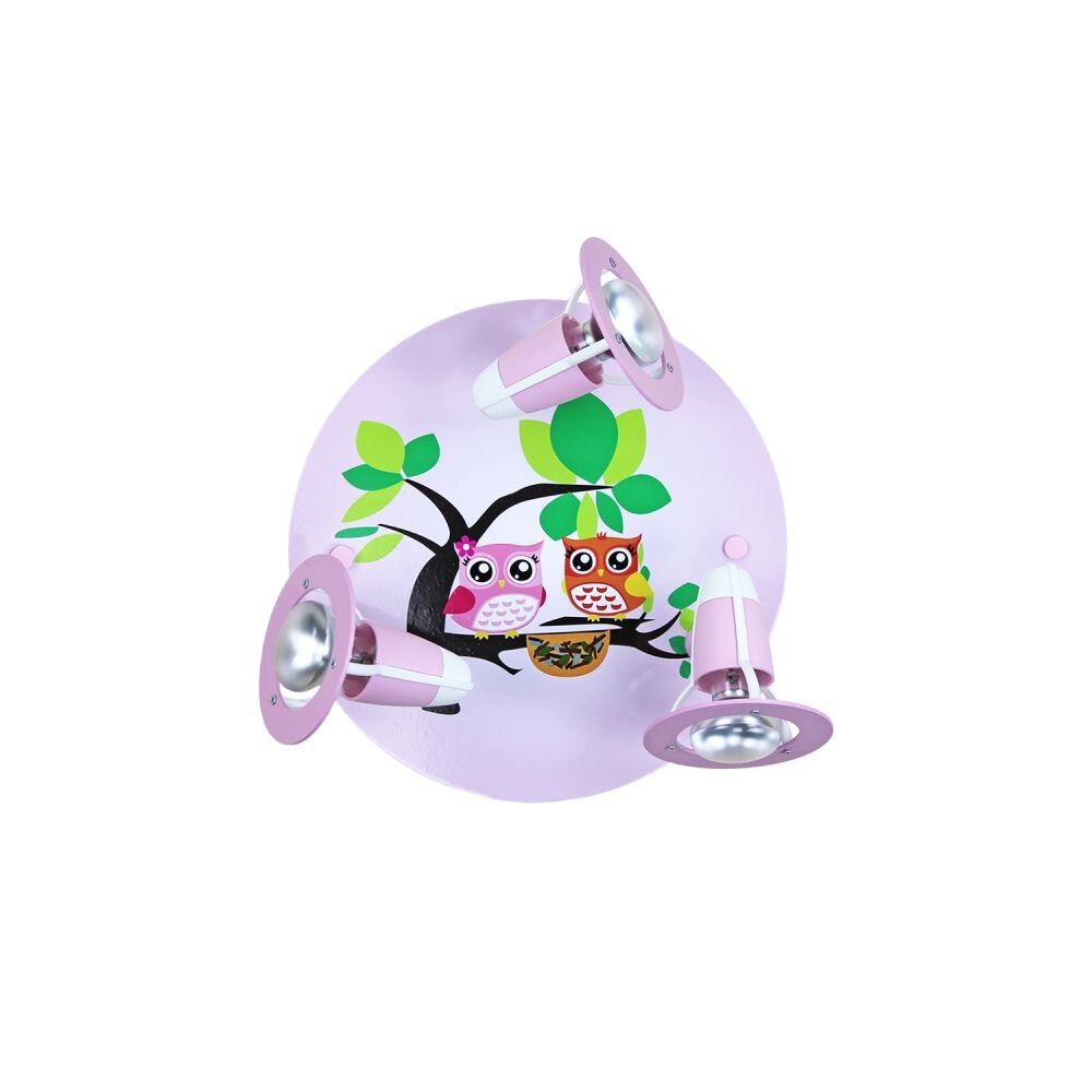 Elobra EULENFAMILIE sufitowa Różowy, 3-punktowe main product photo