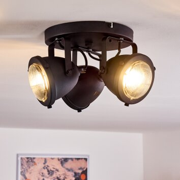 Glostrup Lampa Sufitowa LED Czarny, 3-punktowe